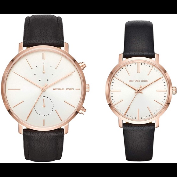 New Michael Kors Jaryn Two Watch RoseGold Gift Set